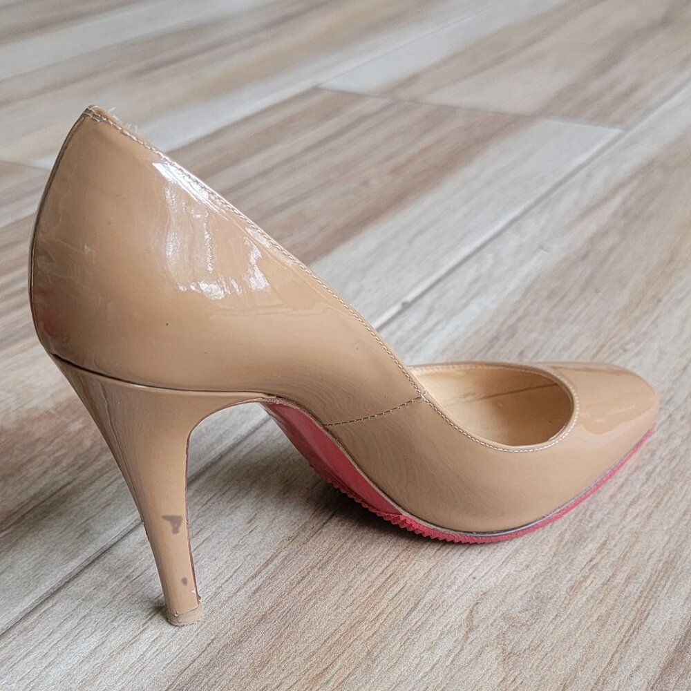 Christian Louboutin Nude Square Toe Patent leather Pumps Eur. 36 - Picture 5 of 16